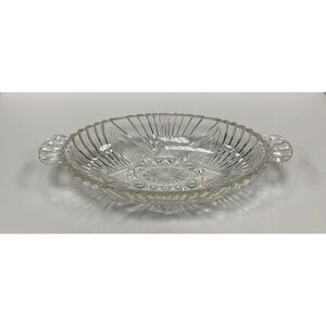 Vintage Small Oval Cut Clear Crystal Dish.